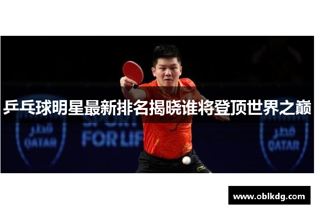 乒乓球明星最新排名揭晓谁将登顶世界之巅